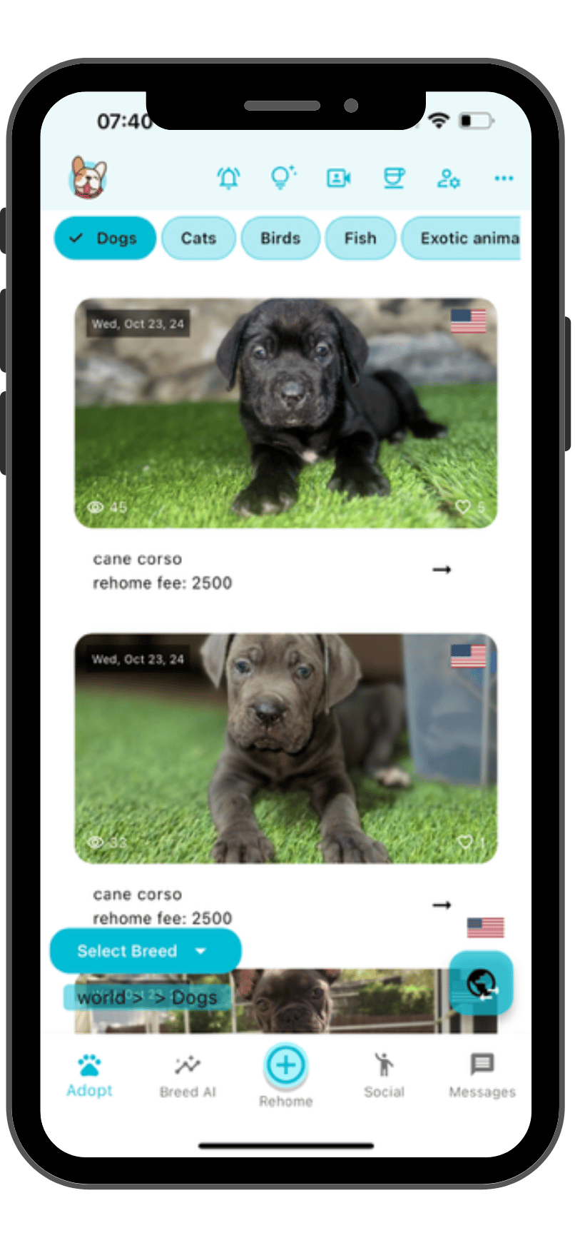 Best app to rehome pets screenshot